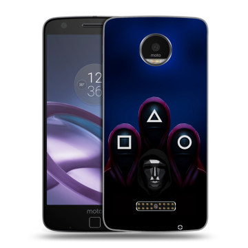 Пластиковый чехол на Lenovo Moto Z Force с принтом Игра Кальмара
