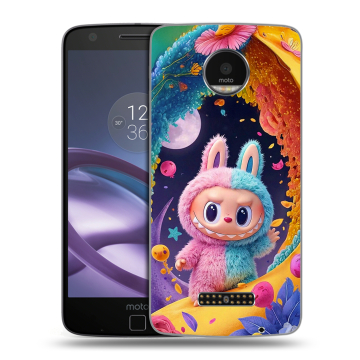 Пластиковый чехол на Lenovo Moto Z Force с принтом Labubu Лабубу Пластиковый чехол на Lenovo Moto Z Force с принтом Labubu Лабубу