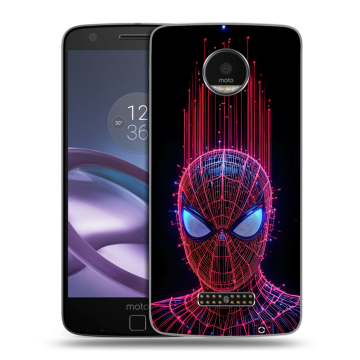 Пластиковый чехол на Lenovo Moto Z Force с принтом Spiderman Человек паук Пластиковый чехол на Lenovo Moto Z Force с принтом Spiderman Человек паук