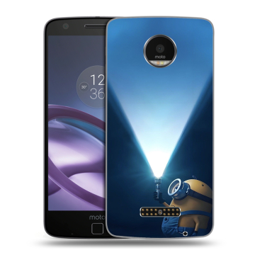 Пластиковый чехол на Lenovo Moto Z Force с принтом Миньоны Пластиковый чехол на Lenovo Moto Z Force с принтом Миньоны