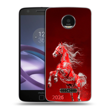 Пластиковый чехол на Lenovo Moto Z Force с принтом Новый год