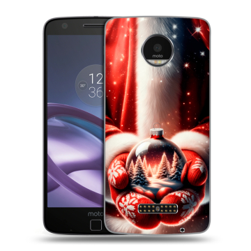 Пластиковый чехол на Lenovo Moto Z Force с принтом Новый год