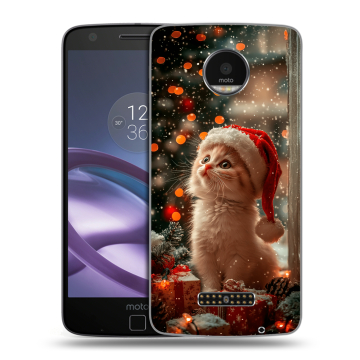 Пластиковый чехол на Lenovo Moto Z Force с принтом Новый год