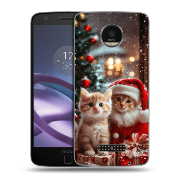 Пластиковый чехол на Lenovo Moto Z Force с принтом Новый год