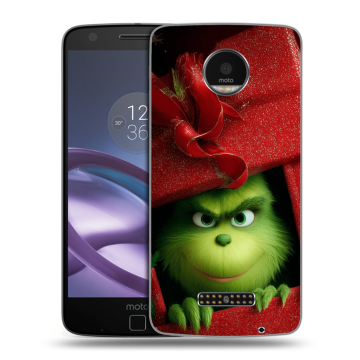 Пластиковый чехол на Lenovo Moto Z Force с принтом Новый год
