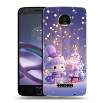 Пластиковый чехол на Lenovo Moto Z Force с принтом Новый год Пластиковый чехол на Lenovo Moto Z Force с принтом Новый год