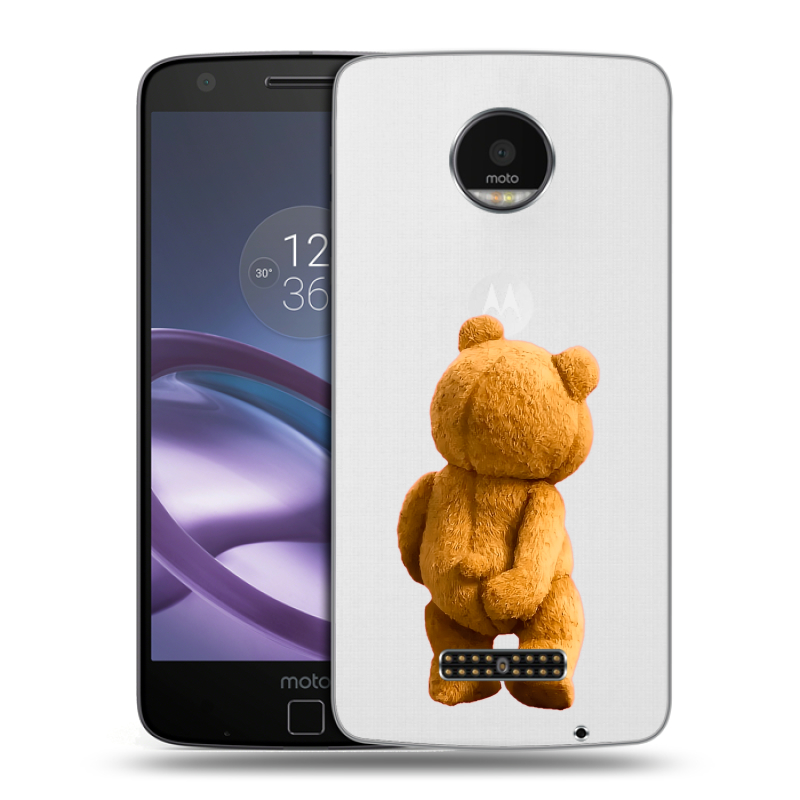 Пластиковый чехол на Lenovo Moto Z Force с принтом Медведь Пластиковый чехол на Lenovo Moto Z Force с принтом Медведь