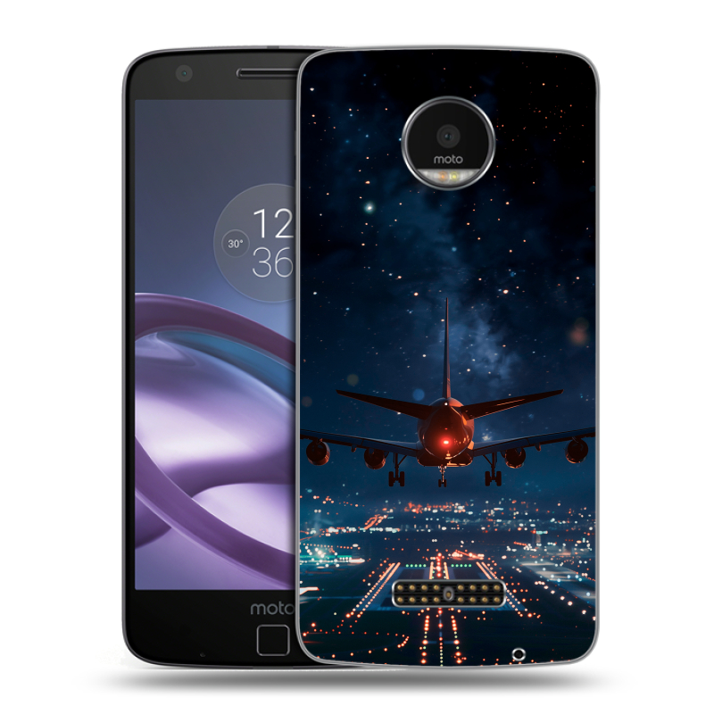 Пластиковый чехол на Lenovo Moto Z Force с принтом самолет Пластиковый чехол на Lenovo Moto Z Force с принтом самолет