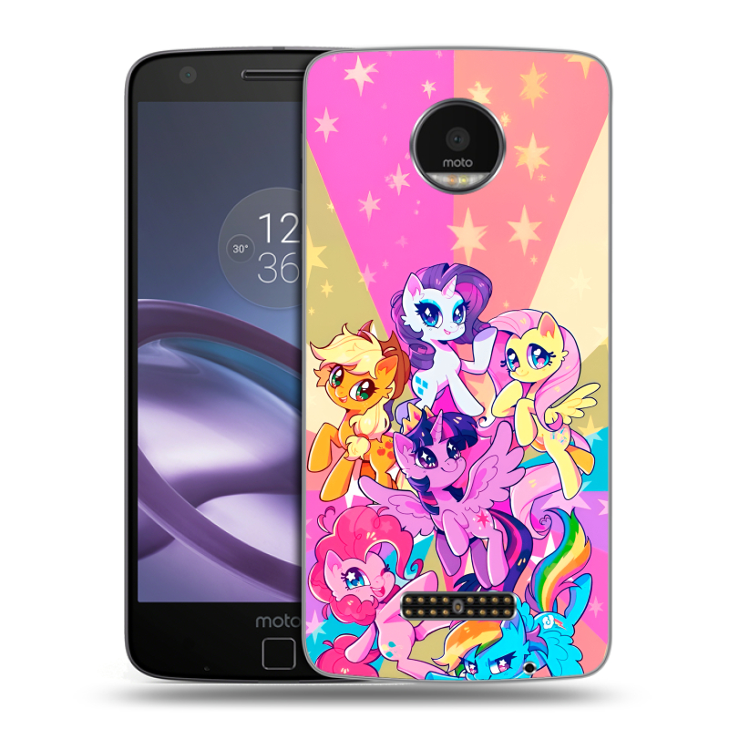 Пластиковый чехол на Lenovo Moto Z Force с принтом My little pony Дружба чудо Пластиковый чехол на Lenovo Moto Z Force с принтом My little pony Дружба чудо