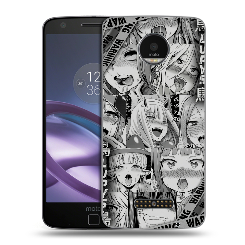 Пластиковый чехол на Lenovo Moto Z Force с принтом Ahegao Ахегао Аниме Пластиковый чехол на Lenovo Moto Z Force с принтом Ahegao Ахегао Аниме
