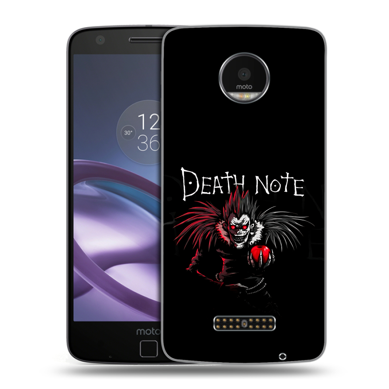 Пластиковый чехол на Lenovo Moto Z Force с принтом Death note Тетрадь смерти Пластиковый чехол на Lenovo Moto Z Force с принтом Death note Тетрадь смерти