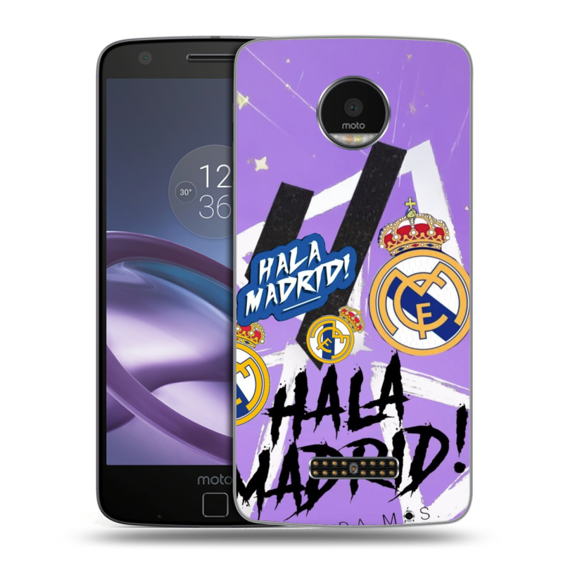 Пластиковый чехол на Lenovo Moto Z Force с принтом Real Madrid Реал Мадрид Пластиковый чехол на Lenovo Moto Z Force с принтом Real Madrid Реал Мадрид
