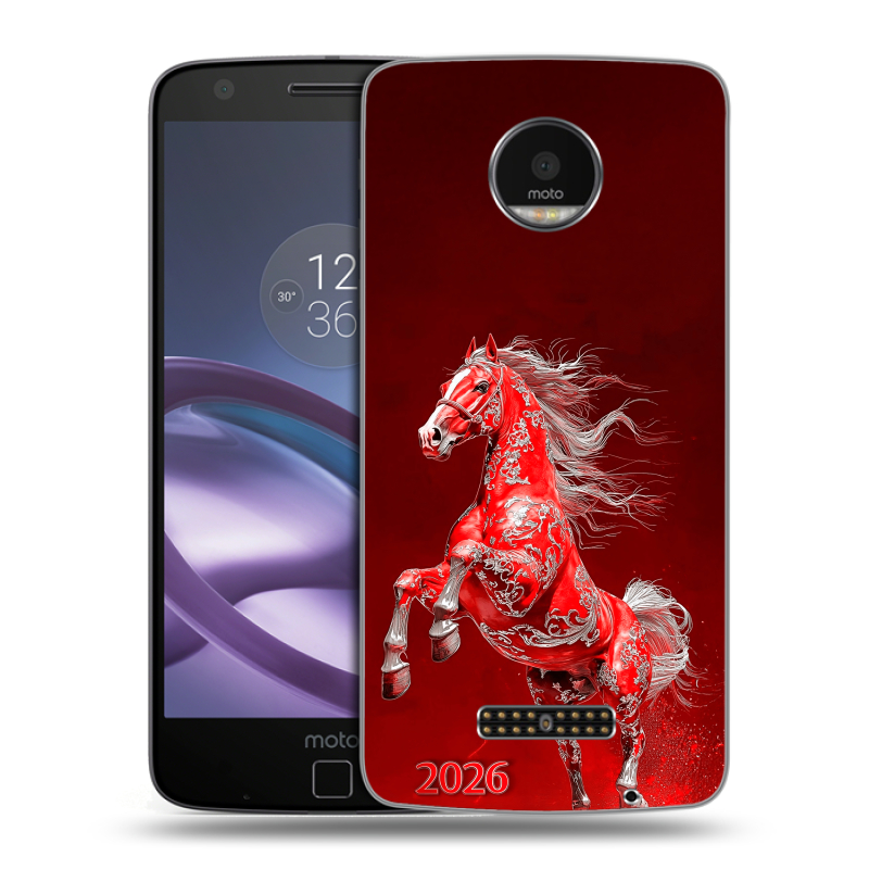 Пластиковый чехол на Lenovo Moto Z Force с принтом Новый год Пластиковый чехол на Lenovo Moto Z Force с принтом Новый год