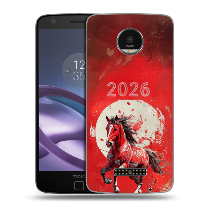 Пластиковый чехол на Lenovo Moto Z Force с принтом Новый год Пластиковый чехол на Lenovo Moto Z Force с принтом Новый год