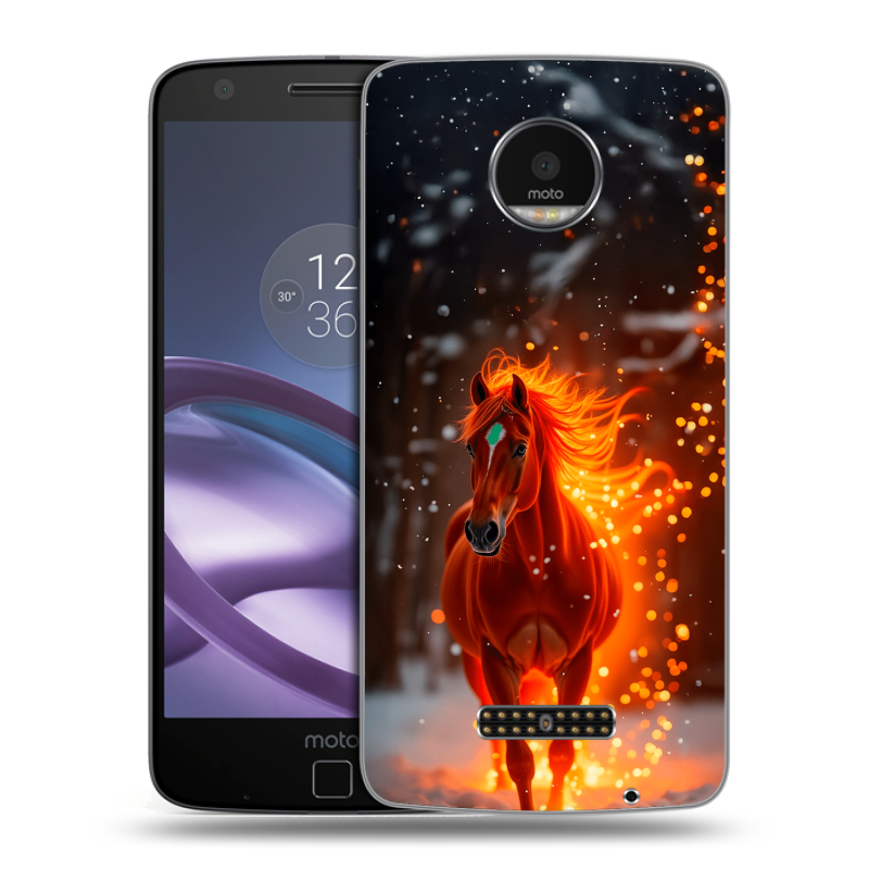 Пластиковый чехол на Lenovo Moto Z Force с принтом Новый год Пластиковый чехол на Lenovo Moto Z Force с принтом Новый год