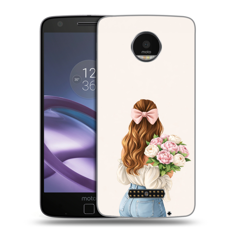 Пластиковый чехол на Lenovo Moto Z Force с принтом женский Пластиковый чехол на Lenovo Moto Z Force с принтом женский