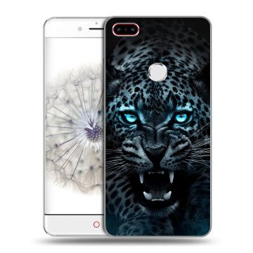 Пластиковый чехол на ZTE Nubia Z11 с принтом Темный леопард Пластиковый чехол на ZTE Nubia Z11 с принтом Темный леопард