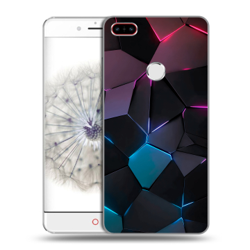 Пластиковый чехол на ZTE Nubia Z11 с принтом Геометрия неона