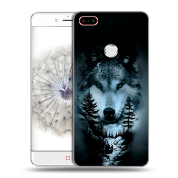Пластиковый чехол на ZTE Nubia Z11 с принтом Лесной волк Пластиковый чехол на ZTE Nubia Z11 с принтом Лесной волк