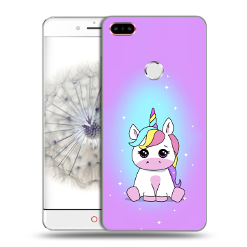 Пластиковый чехол на ZTE Nubia Z11 с принтом Единорог