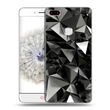 Пластиковый чехол на ZTE Nubia Z11 с принтом Черные кристаллы Пластиковый чехол на ZTE Nubia Z11 с принтом Черные кристаллы