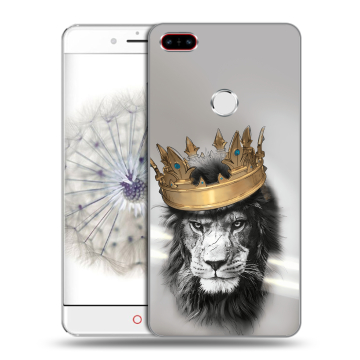 Пластиковый чехол на ZTE Nubia Z11 с принтом Лев с короной