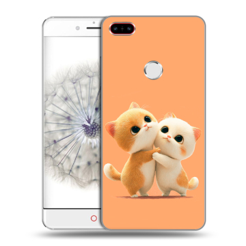 Пластиковый чехол на ZTE Nubia Z11 с принтом Милые котики