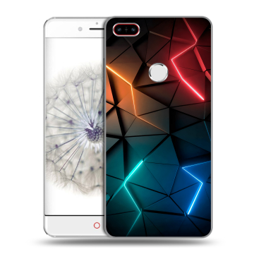 Пластиковый чехол на ZTE Nubia Z11 с принтом Абстракция неон Пластиковый чехол на ZTE Nubia Z11 с принтом Абстракция неон