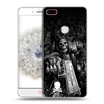 Пластиковый чехол на ZTE Nubia Z11 с принтом Скелет