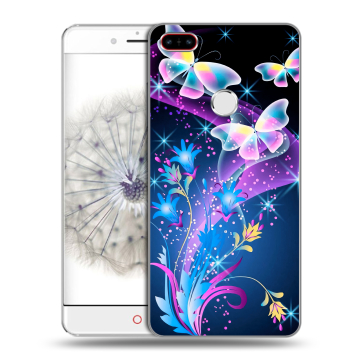 Пластиковый чехол на ZTE Nubia Z11 с принтом Бабочки