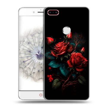 Пластиковый чехол на ZTE Nubia Z11 с принтом Розы красные