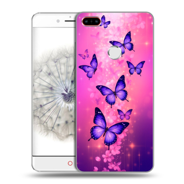 Пластиковый чехол на ZTE Nubia Z11 с принтом Бабочки