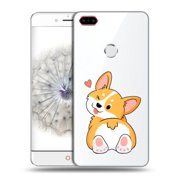 Пластиковый чехол на ZTE Nubia Z11 с принтом Корги