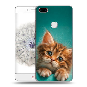 Пластиковый чехол на ZTE Nubia Z11 с принтом котенок
