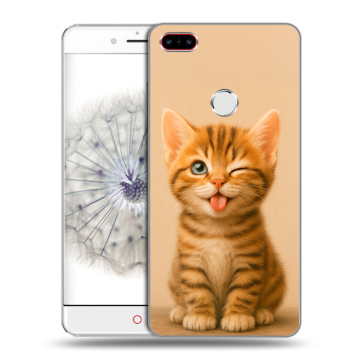 Пластиковый чехол на ZTE Nubia Z11 с принтом котенок