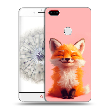 Пластиковый чехол на ZTE Nubia Z11 с принтом милая лиса