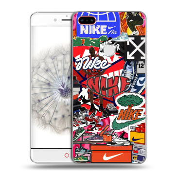 Пластиковый чехол на ZTE Nubia Z11 с принтом Найк Nike яркий