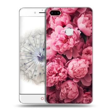 Пластиковый чехол на ZTE Nubia Z11 с принтом цветы пионы