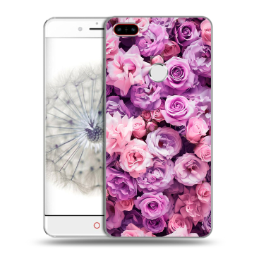 Пластиковый чехол на ZTE Nubia Z11 с принтом лавандовые розы