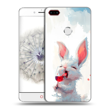 Пластиковый чехол на ZTE Nubia Z11 с принтом кролик зайчик