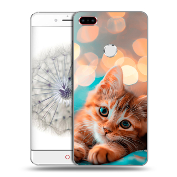 Пластиковый чехол на ZTE Nubia Z11 с принтом котик
