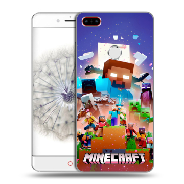 Пластиковый чехол на ZTE Nubia Z11 с принтом Майнкрафт Minecraft Пластиковый чехол на ZTE Nubia Z11 с принтом Майнкрафт Minecraft