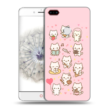 Пластиковый чехол на ZTE Nubia Z11 с принтом Hello Kitty Хелоу Кити