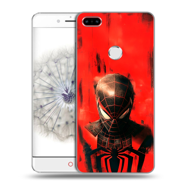 Пластиковый чехол на ZTE Nubia Z11 с принтом человек паук spiderman