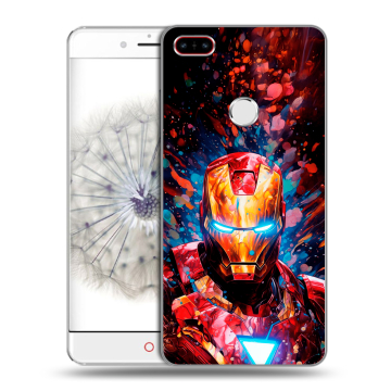 Пластиковый чехол на ZTE Nubia Z11 с принтом Железный человек Ironman