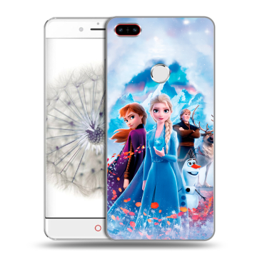 Пластиковый чехол на ZTE Nubia Z11 с принтом Холодное сердце Frozen