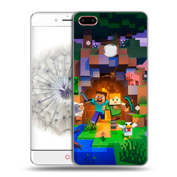 Пластиковый чехол на ZTE Nubia Z11 с принтом Майнкрафт Minecraft Пластиковый чехол на ZTE Nubia Z11 с принтом Майнкрафт Minecraft