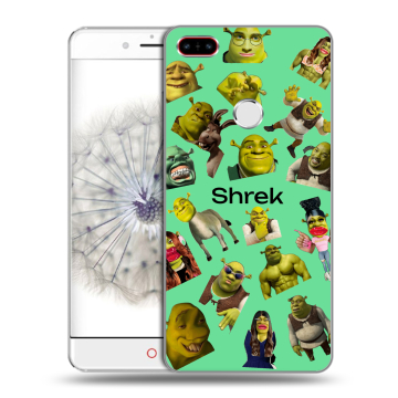 Пластиковый чехол на ZTE Nubia Z11 с принтом Шрек Shrek