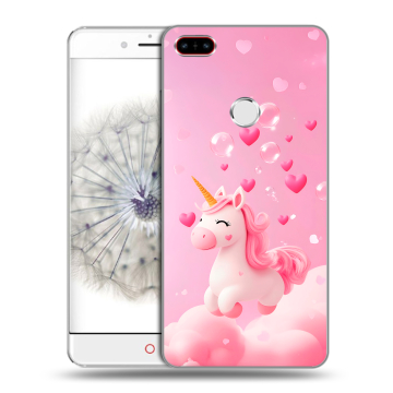 Пластиковый чехол на ZTE Nubia Z11 с принтом Единорог