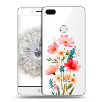 Пластиковый чехол на ZTE Nubia Z11 с принтом Цветы